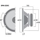 High-End-Tieftöner, 120 W, 8 Ω SPH-225C