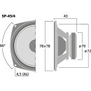 Tiefmitteltöner, 20 W, 8 Ω (/8) und 4 Ω (/4) SP-45/4