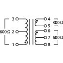 Audio-Übertrager 1:1/2:1 für Line-Signale LTR-110