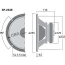 Hi-Fi-Tiefmitteltöner, 75 W, 4 Ω SP-252E