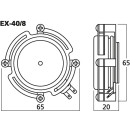 Audio-Exciter/Resonatoren, 20 W, 4 Ω (/4) oder 8 Ω (/8) EX-40/8