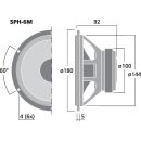 Hi-Fi-Tieftöner, 60 W, 8 Ω SPH-6M