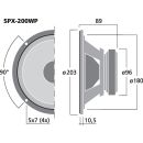 Hi-Fi-Breitbandlautsprecher, 50 W, 8 Ω SPX-200WP