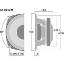 PA-Mitteltöner, 200 W, 8 Ω CF-0617M