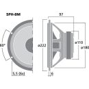 Hi-Fi-Tieftöner, 100 W, 8 Ω SPH-8M