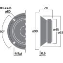 Konus-Hochtöner, 10 W, 8 Ω HT-22/8