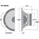 Universal-Tieftöner, 100 W, 8 Ω SP-302PA