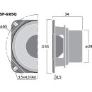 Miniatur-Lautsprecher, 10 W, 8 Ω SP-6/8SQ