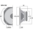 Hi-Fi-Tiefmitteltöner, 55 W, 8 Ω SPH-130