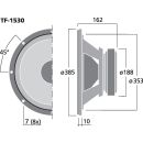 PA-Tieftöner, 400 W, 8 Ω TF-1530