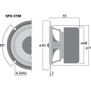 Hi-Fi-Breitbandlautsprecher, 20 W, 8 Ω SPX-31M