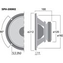 Top-Hi-Fi-Tiefmitteltöner, 120 W, 8 Ω SPH-200KE