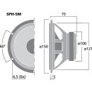 Hi-Fi-Tiefmitteltöner, 40 W, 8 Ω SPH-5M