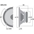 Hi-Fi-Tiefmitteltöner, 50 W, 8 Ω SPH-210