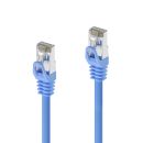 Cat.6a Patchkabel, RJ45, S/FTP, LSZH - 0.25 m, blau