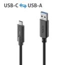 Premium USB v3.2 USB-C / USB-A Kabel - 1.00m, schwarz