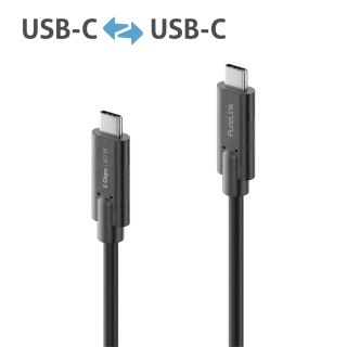 Premium USB 3.2 Gen1x1 USB-C Kabel mit E-Marker - 5Gbps, 60W, 4K60 - 2.00m, schwarz