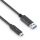 Premium USB v3.2 USB-C / USB-A Kabel – 0,50m, black