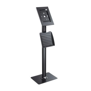 PureMounts DS® Standfuß mit abschließbarem Tabletgehäuse für Apple / Samsung, schwarz