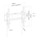 Anti-Diebstahl Neigbare TV-Wandhalterung mit verstellbaren Armen - VESA 400x400, schwarz