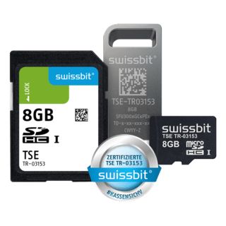 Swissbit TSE, microSD-Karte, 8 GB, vereinzelt