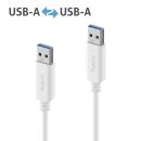 Premium USB v3.2 USB-A Kabel – 2,00m, weiß