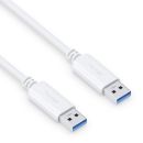 Premium USB v3.2 USB-A Kabel – 1,50m, weiß