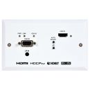 UHD 2x1 HDMI/VGA over HDBaseT Wallplate Transmitter (EU 2-Gang) - Cypress CH-2538TXPLWPEU