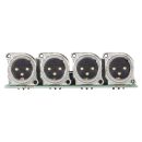 Splitter-Modul 4 x XLR B-Serie male, 3-pol , 1 HE, 3 BE,...