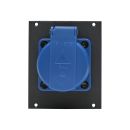 Steckverbinder-Modul 1 x SCHUKO franz. Version, blau, mit...