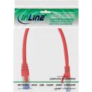 InLine Patchkabel, S/FTP (PiMf), Cat.6A, 500MHz, halogenfrei, Kupfer, rot, 0,3m