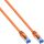 InLine Patchkabel, S/FTP (PiMf), Cat.6A, 500MHz, halogenfrei, Kupfer, orange, 0,3m