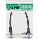 InLine Patchkabel, S/FTP (PiMf), Cat.6A, 500MHz, halogenfrei, Kupfer, schwarz, 0,3m