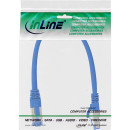 InLine® Patchkabel, S/FTP (PiMf), Cat.6A, halogenfrei, blau, 0,25m