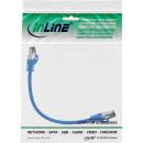 InLine® Patchkabel, S/FTP (PiMf), Cat.8.1, 2000MHz, halogenfrei, blau, 0,25m