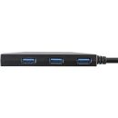 InLine USB 3.2 Gen 1 OTG Hub, USB Typ-C zu 3 Port Typ-A und 2 Port Typ-C, mit 3A Netzteil, schwarz