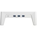 InLine Monitor Podest+ mit 2x USB 3.2 Gen1 und QC3 Ladeports, 80mm, max. 15kg