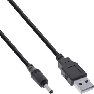 InLine® USB DC Stromadapterkabel, USB A Stecker zu DC 3,5x1,35mm 2m