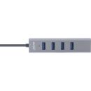 InLine USB 3.2 USB-Typ C Multi Hub (4x USB-A 5Gb/s), OTG,...