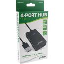 InLine USB 2.0 Hub, 4 Port, schwarz, Kabel 30cm