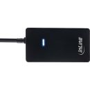 InLine USB 2.0 Hub, 4 Port, schwarz, Kabel 30cm