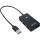 InLine USB 2.0 Hub, 4 Port, schwarz, Kabel 30cm