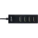 InLine USB 2.0 Hub, 4 Port, schwarz, Kabel 30cm, schmale...