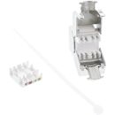 InLine Keystone RJ45 Buchse / LSA Einsatz, SNAP-In, Cat.6a, mit Staubschutz rot