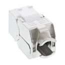 InLine® Keystone RJ45 Buchse, SNAP-In, Cat.6a, mit Staubschutz rot