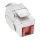 InLine® Keystone RJ45 Buchse, SNAP-In, Cat.6a, mit Staubschutz rot