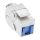 InLine Keystone RJ45 Buchse / LSA Einsatz, SNAP-In, Cat.6a, mit Staubschutz, blau