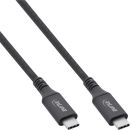 InLine USB4 Kabel, USB Typ-C Stecker/Stecker, schwarz, 0,5m