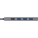 InLine USB 3.2 Typ C Multi Hub (3x USB-A 5Gb/s + USB Typ-C (PD 100W), Cardreader, HDMI 4K@30Hz), OTG, Metallgehäuse