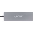 InLine USB 3.2 Typ C Multi Hub (3x USB-A 5Gb/s + USB Typ-C (PD 100W), Cardreader, HDMI 4K@30Hz), OTG, Metallgehäuse